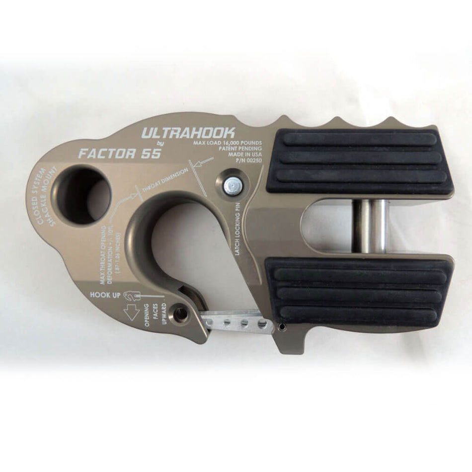 Factor 55 UltraHook Winch Hook With Shackle Mount by Agile Offroad