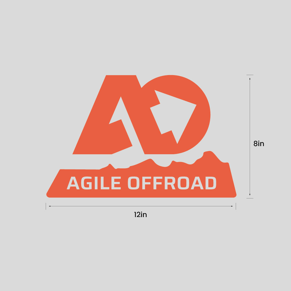 Agile Offroad Decal 12x8 - Orange