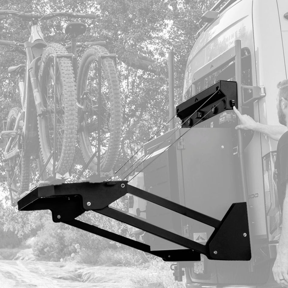 Aluminess PowerLift Bike Rack For Sprinter 2019+ by Agile Offroad