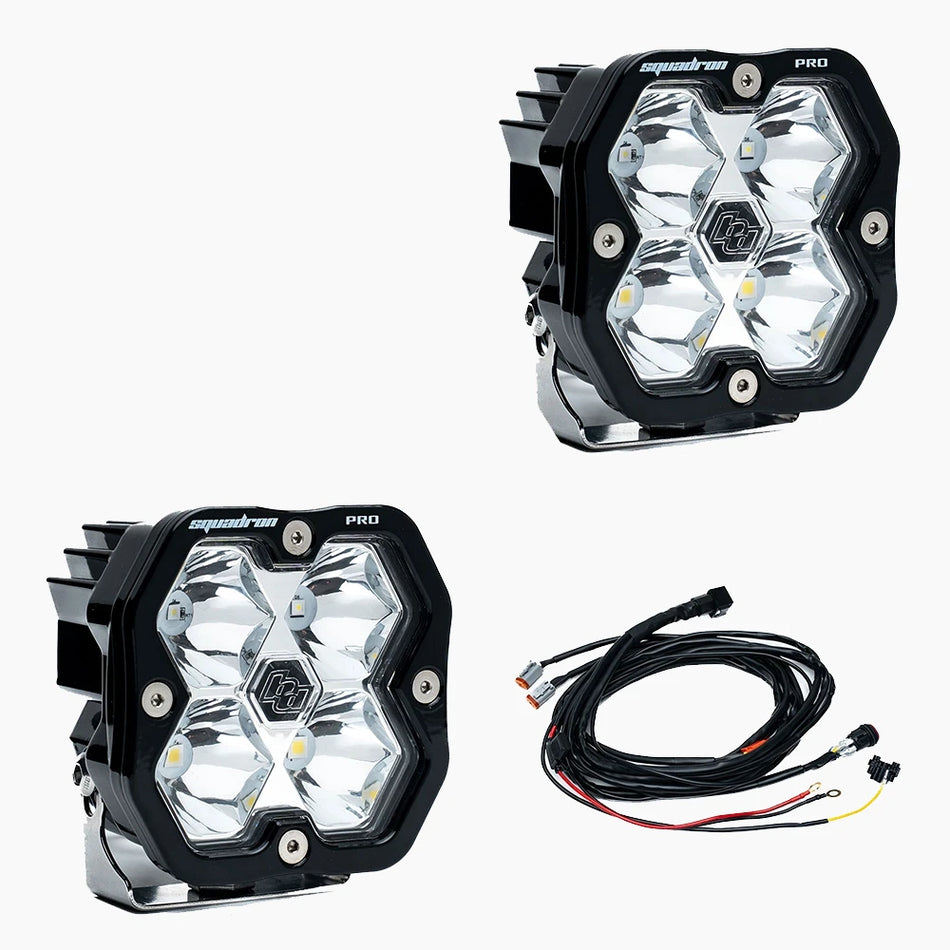 Baja Designs Squadron 2.0 Pro Pair WITH Harness by Agile Offroad