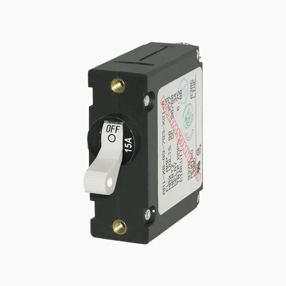 Blue Sea A-Series Black Toggle Circuit Breaker - Single Pole 15A by Agile Offroad