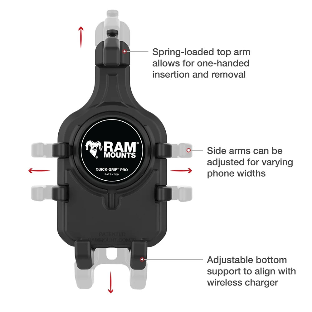 RAM Quick-Grip Pro Phone Holder with Ball by Agile Offroad