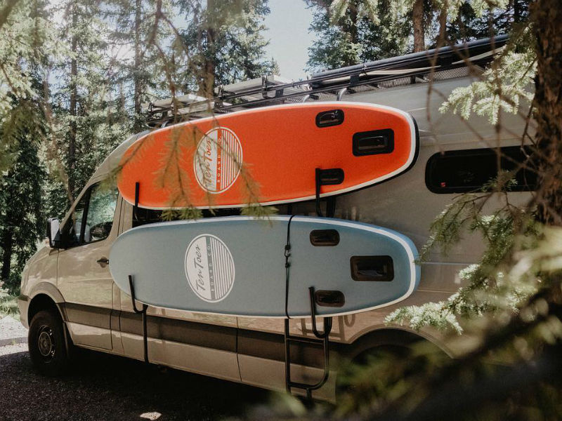 Aluminess Surf Pole For Mercedes Sprinter Surfboard Rack by Agile Offroad