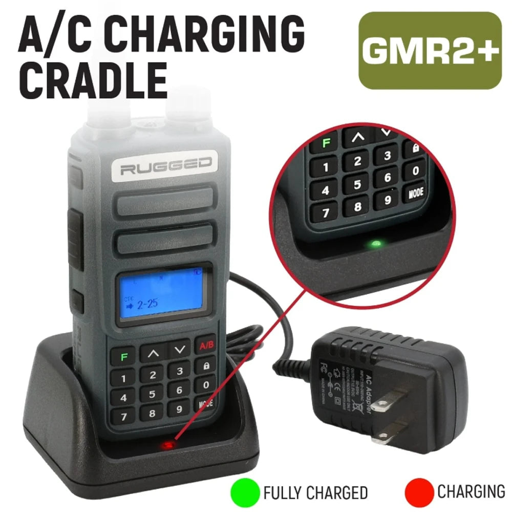 Rugged Radios GMR2 PLUS - GMRS and FRS Two Way Handheld Radio